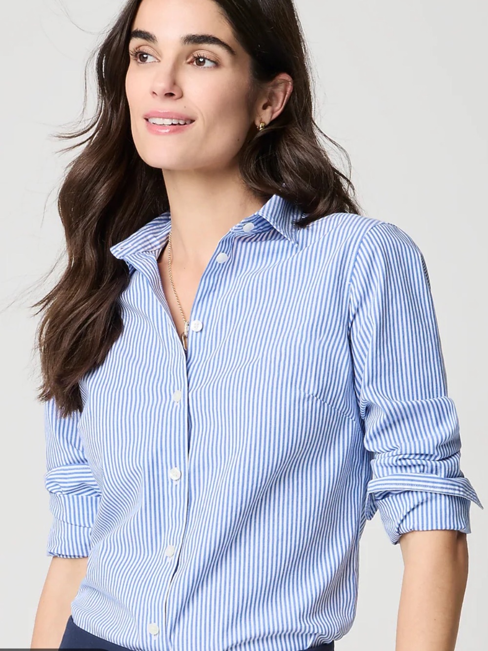 J.Crew Classic Cotton Preppy Striped Button Down Shirt Size S